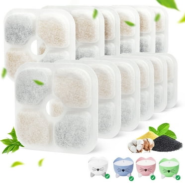 12pcs Pet Water Fountain Filters, EEEkit Cat Dog Dispenser Filters Replacement Fits for Catit PIXI 80oz Fountain