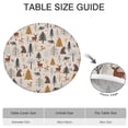 thumbnail image 6 of Beige Christmas Forest Animal Pattern Round Fitted Tablecloth with Elastic Edge,Dining Table Cover Waterproof,Outdoor Round Tablecloth for Camping,Dining,Indoor and Outdoor, 6 of 7