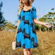 thumbnail image 4 of Vestido de manga corta para desayuno, vestido elegante de lujo para mujer., 4 of 7