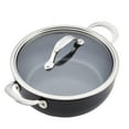 thumbnail image 5 of Anolon X Hybrid Nonstick Aluminum Nonstick Casserole Pan With Lid, 4-Quart, Super Dark Gray, 5 of 16