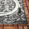 thumbnail image 3 of SAFAVIEH Courtyard Anson Geometric Indoor/Outdoor Area Rug, Black/Grey, 6'7" x 9'6", 3 of 6