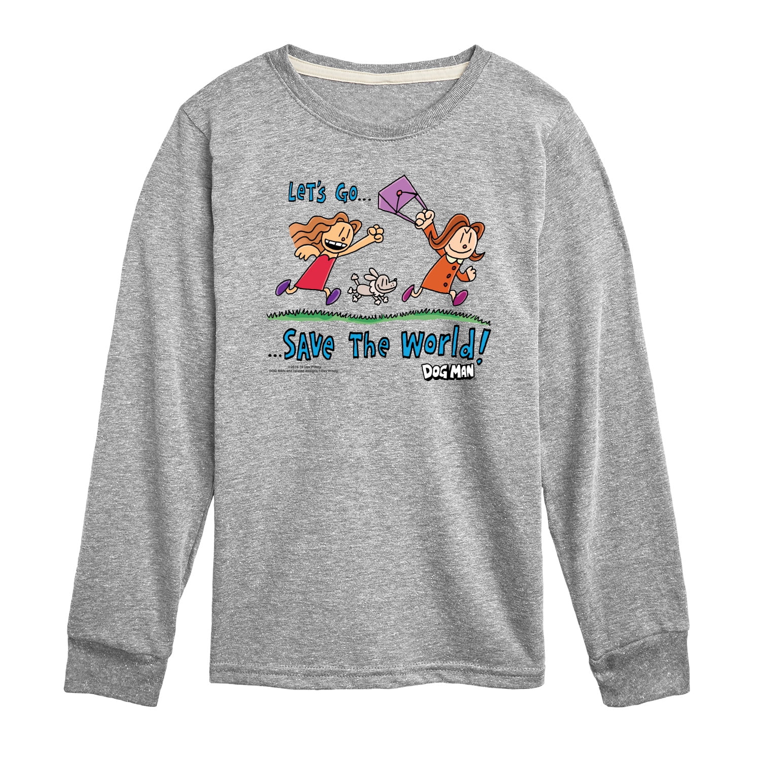 Dog Man - Let's Go - Toddler And Youth Long Graphic T- Shirt - Walmart.com