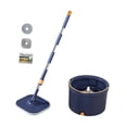 thumbnail image 4 of conjunto de cubos separados para el hogar sucio de agua sucia reutilizable Mops de microfibra plano cubo para madera dura laminada Azul, 4 of 8