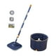 thumbnail image 4 of Juego de trapeador y balde Separador de agua sucia y limpia Balde plano giratorio reutilizable para trapeador Azul, 4 of 9