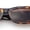 Tortoise - Brown, variant on Womens Metal Pyramid Jewel Hinge Narrow Rectangle Retro Chic Plastic Sunglasses Beige - Brown
