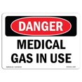 thumbnail image 1 of SignMission OS-DS-A-1218-L-2393 12 x 18 Po Signe de Danger OSHA - Gaz Médical Utilisé, 1 of 1