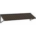 thumbnail image 2 of Domi Outdoor Metal Awning 80" x 24", Front Door and Window Canopy with Powder-Coated Frame, Weather Resistant Sun and Rain Shelter for Patio, Entrance, Porch and Balcony, Brown, 2 of 9