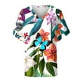 thumbnail image 4 of Birdeem T-Shirts à Col Rond pour Femmes, Manches Courtes, Blouse Ample, 4 of 7