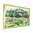 thumbnail image 2 of Designart 'Pagoda and Lotus Lake' Traditional Framed Art Print, 2 of 4