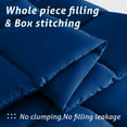 JUSTLET Luxury Solid Down Alternative Machine Washable Navy Comforters