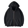 thumbnail image 6 of Akiihool Cropped Hoodies for Women Women's Zip Up Hoodie Cropped Sweatshirt Soft Comfy Casual Jacket Workout & Daily Wear Cute Y2K Clothes Fall Spring Black,S, 6 of 6