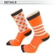 thumbnail image 3 of Calcetines de ciclismo Unique Bargains, absorbentes de sudor, antiolor, antifricción, calcetines para bicicleta al aire libre, grises y naranjas, tamaño S, neutros y universales, 1 par, 3 of 6