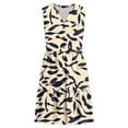 thumbnail image 5 of Otvok Womens Summer Casual V Neck Sleeveless Tank Dress Tiered A-Line Beach Mini Sundress Boho Abstract Print Resort Vacation Dress, 5 of 6