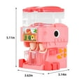 thumbnail image 3 of Kids Mini Water Dispenser, Children's Water Toy, Interactive Squeezable Water Dispenser for Kids Over 3 Years, Dual Spout, Cute Plastic Design, Green and Pink Colors, 9.2x8x13cm Portable Size, 3 of 8