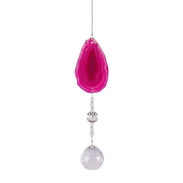 Adorno de bola octogonal de cristal DIY, adorno colgante de cristal para decoración de oficina en casa