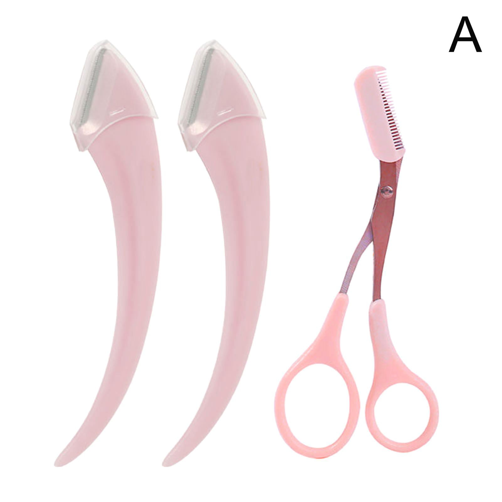 Eyebrow Trimmer Scissors Stainless Steel Eyebrow Razor Beginner