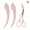 Pink A, variant on Eyebrow Trimmer Set, Stainless Steel Curved Eyebrow Razor Eyebrow Scissors with Comb Easy Brow Trimming Take It Anywhere for Beginners S7P8