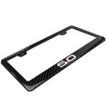 thumbnail image 3 of Ford Mustang 5.0 Black Real Carbon Fiber Finish ABS Plastic License Plate Frame, 3 of 8