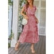 thumbnail image 5 of Vestido PRETTYGARDEN 2024 Floral Boho Cruzado con Cinturón XXL, 5 of 6