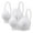 White, variant on Womens Bras Plus Size Full Coverage Bras Front Closure No Underwire Bralettes Everyday Bra 2 Pack