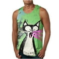 thumbnail image 1 of Camisas de Suéter para Hombre Moda Casual Hawaii Impresión sin Mangas Cuello Redondo Tanque Deportivo, Poliéster, 1 of 7
