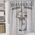 thumbnail image 5 of 4pcs Rustic Flower Shower Curtain Set Bathroom Sets with Rugs and Accessories Non-Slip Rugs,Toilet Lid Cover and Bath Mat, 5 of 7