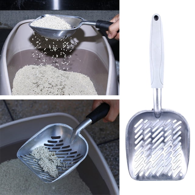 de Arena para de Caca de material acero Inoxidable Recogedores de Arena para Mascotas para La Mayoría de Arena para - Gris Colco Basura