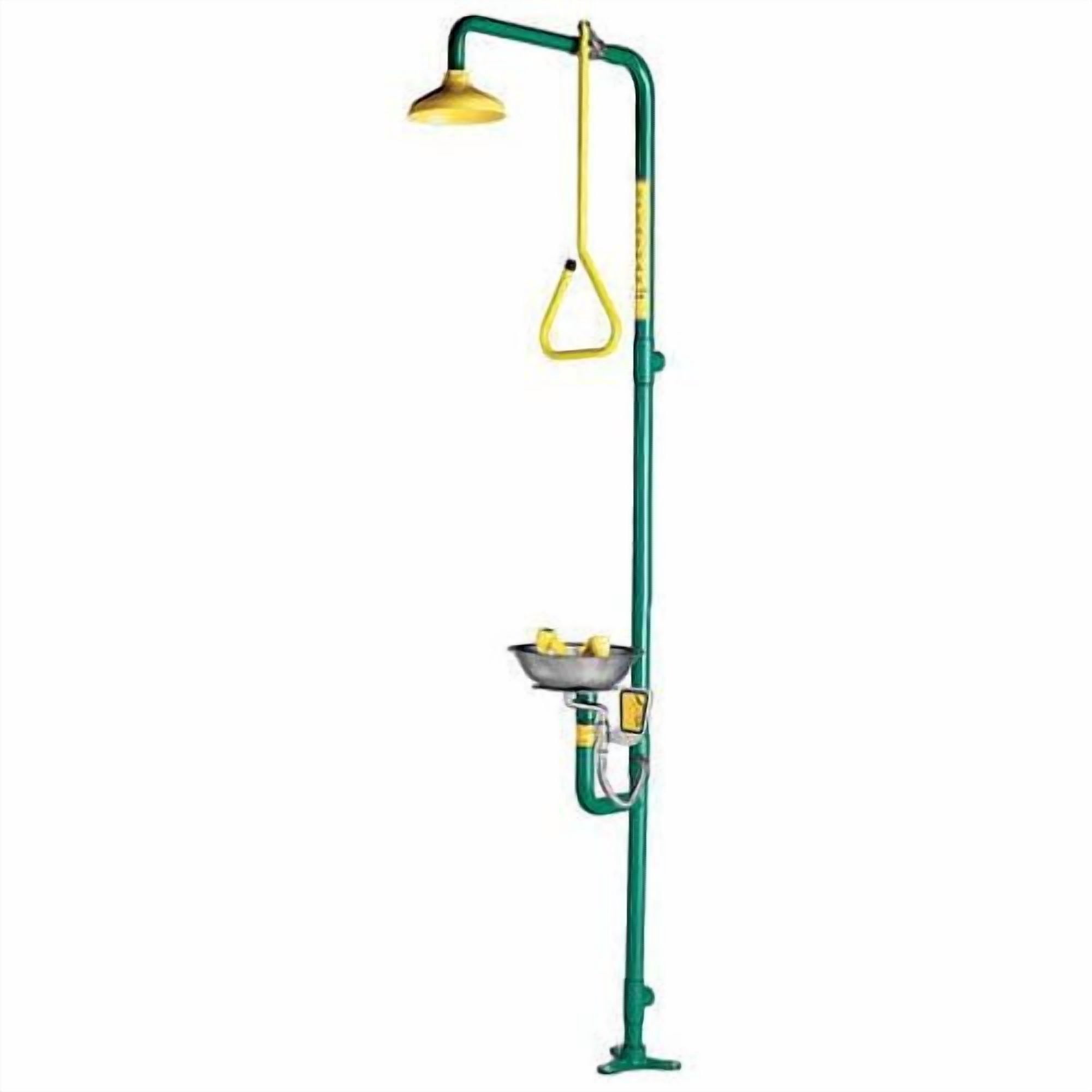 Speakman SE-693 Traditional Series Combination Emergency Eyewash and Shower Essential Safety Station, 1.25-in Stanchion, Stainless Steel Bowl