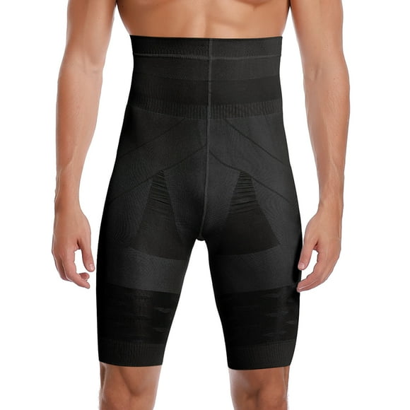 Men Body Shaper Tummy Control Shorts Shapewear Belly Girdle Boxer Briefs High Waisted Slimming Underwear Leg Compression Panties black XXXL