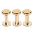 thumbnail image 1 of 50 Sets Brass Binding Rivet with Slot Screw Fasteners, Premium Round Flat Head Rivets for Belts Bags Wallets Shoes Jackets Leather Fabric, Easy to Use and Multi Material, 1 of 7