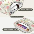 thumbnail image 3 of Canvas Aesthetic Tote Bag for Women Office Workers Cute Fashion Crossbody Phone Bag with Zipper Tote Reusable Bags,marble Modern Geometric Flowers Abstract Women's Retro Large Size Canvas Shoulder Bag, 3 of 5