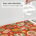 thumbnail image 6 of Microfiber Drying Mat, Cartoon Christmas Dinner Print Dish Drying Mat for Kitchen Counter, 18 x 24 inches, 6 of 9