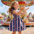 thumbnail image 5 of CAUYDY 1T-5T Toddler Baby Girls 4th of July Clothes Kids Outfit Stars Stripes Sleeveless Dress Independent's Day Suits (Sizes 1-2 Years,Brick Red), 5 of 6