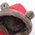 thumbnail image 5 of QUYUON Toddler Baby Puffer Jacket Girls' Outerwear Down Coats with Hood Kids Boys Girls Winter Warm Fleece Lined Long Sleeve Hoodies Jackets Pockets Padded Jackets Red 3T-4T, 5 of 7
