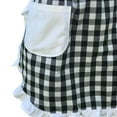 thumbnail image 4 of 2 Checkered Aprons, Handmade Checkered Apron with Pocket, Half Waist, Green and Black, 4 of 5