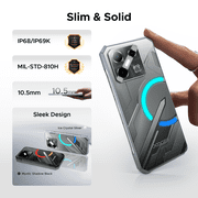 DOOGEE Blade GT Pro 5G Rugged Phone with LED Light, with 32GB+512GB/2TB, 6.72” FHD+120Hz, 5800mAh Battery, 100MP+32MP AI Camera/Face & Finger ID/NFC