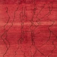 thumbnail image 1 of Ahgly Company Machine Washable Indoor Square Abstract Ferrari Red Area Rugs, 7' Square, 1 of 7