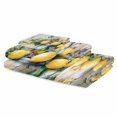 thumbnail image 2 of Rustic Lemon Vases Towel Set of 3, Soft Microfiber Bath Towels, Hand Towel, Washcloths, Vintage Botanical Wooden Quick-Dry Absorbent Towels for Bathroom Kitchen Hotel Beach Gym Spa, 2 of 9