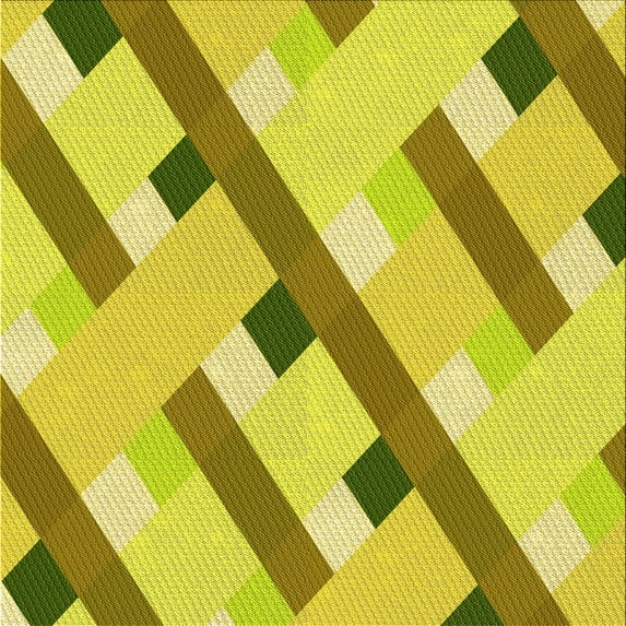 Ahgly Company Machine Washable Indoor Square Transitional Banana Yellow Area Rugs, 7' Square