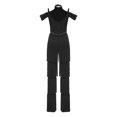 thumbnail image 2 of inlzdz Women's Rumba Latin Dance Rhinestones Sleeveless Tassel Jumpsuit Rompers Black S, 2 of 9