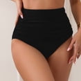 thumbnail image 2 of TOWED22 High Waisted Bikini Bottoms Ruched Tummy Control Swimsuits Bottoms Sexy Swim Bottom Bathing Suits for Women(Black,S), 2 of 6