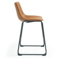 thumbnail image 5 of Set of 2 Bernardo Beige Washed Woven Fabric Dining Chair with Natural Wood Legs, 5 of 7