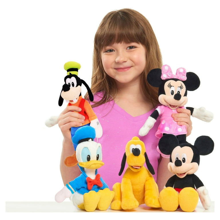 Mickey Mouse Clubhouse 9-inch Plush 5-pack, Mickey Mouse, Minnie Mouse,  Donald Duck, Goofy, and Pluto, Stuffed Animals, Officially Licensed Kids  Toys for Ages 2 Up, Gifts and Presents 