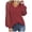 Red, variant on Oalirro Going out Tops for Women Fashion Woman V Neck Hollow Out Long Sleeve T Shirt Autumn Solid Blouse Tops