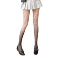 thumbnail image 1 of Sheer Patterned Tights Thigh High Stockings High Waist Stockings Pantyhose Gifts for Womens Girls gradient pink, 1 of 4