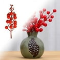 thumbnail image 1 of zhangmingg Choix de Baies Rouges DIY Floral pour Mariage Vacances Hiver Arrangements de Maison, 1 of 6