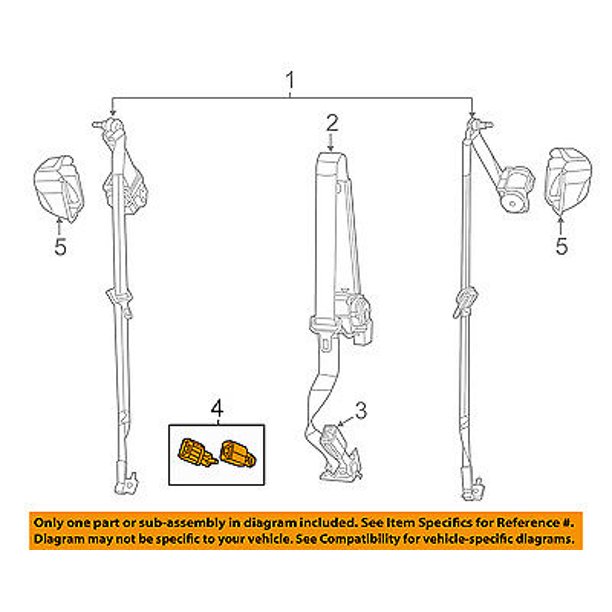 Jeep CHRYSLER OEM Grand Cherokee Rear Seat BeltsBuckle End Left