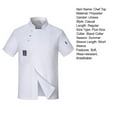 thumbnail image 7 of jiaroswwei Chef Top Short Sleeves, Pocket Buckle Unisex Catering Work Clothes, Plus Size Bakery Restaurant Chef Uniform Canteen Clothes, 7 of 7