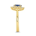 thumbnail image 3 of Wellingsale Ladies Solid 14k Yellow Gold Polished CZ Cubic Zirconia Engagement Ring - Size 5, 3 of 5