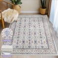 thumbnail image 4 of Area Rug 8’ x 10’, Bohemia Vintage Eclectic Floral Pastel Area Rugs, Non Slip Rug Low Pile for Bedroom, Living Room, Dining Room, Office, 4 of 7